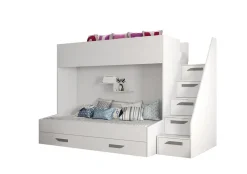 PARTY 16 Lit superposé 247/165/135 (blanc/blanc/gris)