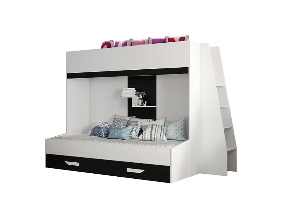 PARTY 17 Lit superposé 247/165/135 (blanc/noir)