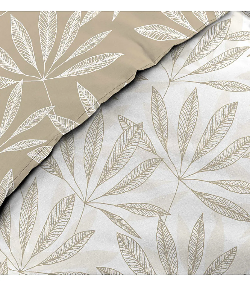 Parure 3 pièces 220x240cm 57 fils réversible "Malia" - 220x240cm - Blanc