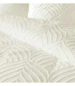 Parure 3 pièces 220x240cm tufté ivoire - 220x240cm - Ivoire