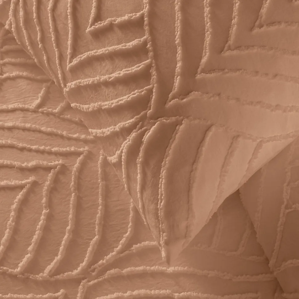 Parure 3 pièces 220x240cm tufté mocha - 220x240cm - Mocha