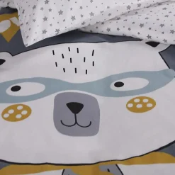 Parure de couette 140 x 200 "Super Héros" Réversible 100% Coton / 57 Fils/cm²