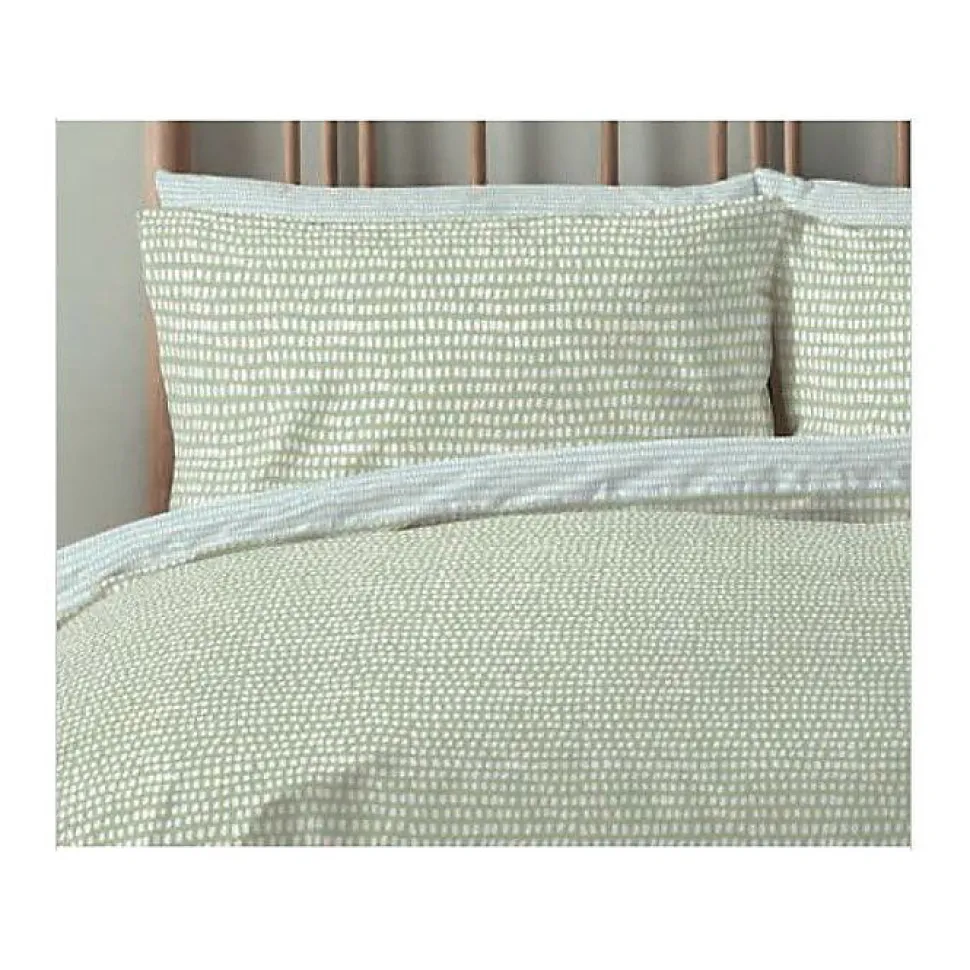 Parure de couette "Arri" toutes dimensions 100% Coton / 57 Fils/cm² - Arri Sauge - Parure de couette 240 x 220 cm + 2 Taies d'orei