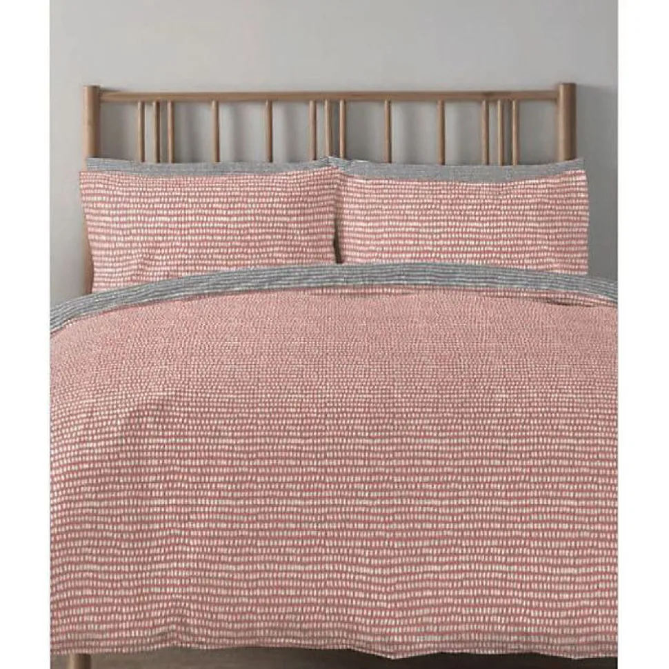 Parure de couette "Arri" toutes dimensions 100% Coton / 57 Fils/cm² - Arri Terracotta - Parure de couette 260 x 240 cm + 2 Taies d