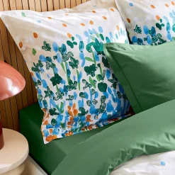 Parure de couette au style printanier (200x200 cm - Vert)