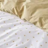 Parure de couette en percale de coton au style géométrique (200x200 cm - Beige)