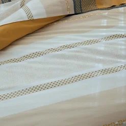 Parure de couette en percale de coton au style ethnique chic (140x200cm - Jaune)