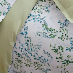 Parure de couette feuilles de tilleul (200x200 cm - Vert)