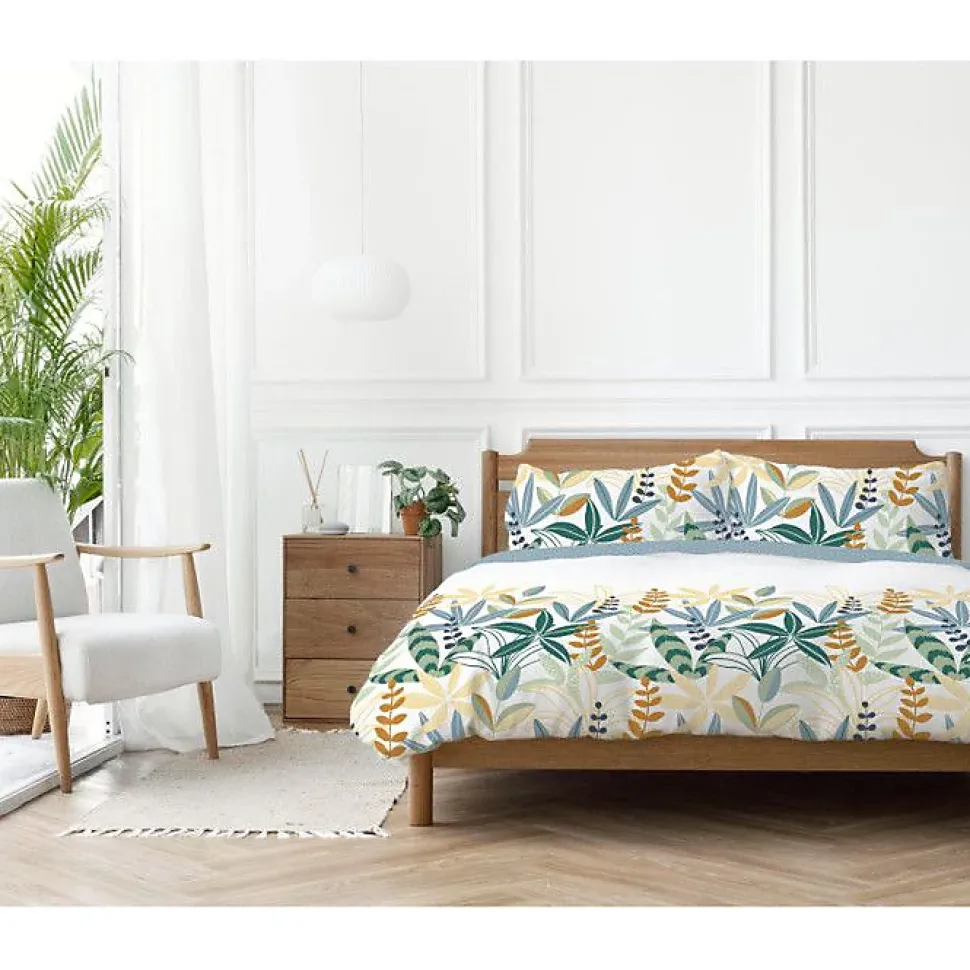 Parure de couette "Goyave" toutes dimensions 100% Coton / 57 Fils/cm² - Parure de couette 200 x 200 cm + 2 Taies d'oreiller 63 x 6