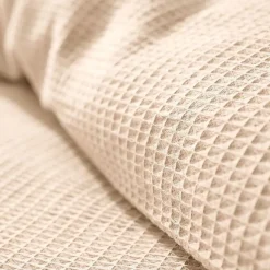 Parure de couette "Nid d'abeille" 140 x 200 pour lit 1 place - Nid d'abeille Naturel