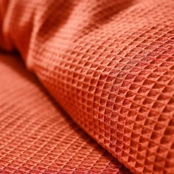 Parure de couette "Nid d'abeille" 260 x 240 pour lit 2 Places "King Size" 160 à 180 cm - Nid d'abeille Terracotta