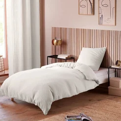Parure de couette "Noah" Gaze de Coton 140 x 200 pour lit 1 place - Noah Neige