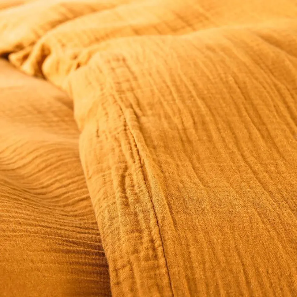 Parure de couette "Noah" Gaze de Coton 140 x 200 pour lit 1 place - Noah Curry