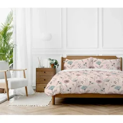 Parure de couette "Olia" toutes dimensions 100% Coton / 57 Fils/cm² - Olia Blush - Parure de couette 260 x 240 cm + 2 Taies d'orei