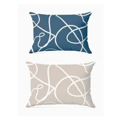 Parure de couette "Pablo" toutes dimensions 100% Coton / 57 Fils/cm² - Pablo Bleu - Parure de couette 140 x 200 cm + 1 Taie d'orei