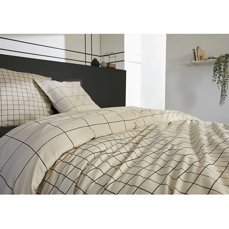 Parure de couette toutes dimensions "Carrie Pampa" Réversible 100% Coton / 57 Fils/cm² l'Effet Papillon - - Parure de couette 200