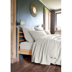 Parure de draps 4 pièces & 5 pièces "Gaïa" Gaze de Coton - Gaïa Nuage - Parure de draps 5 pièces (1 Drap plat 270 x 300 + 1 Drap h