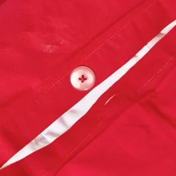 Parure de lit 100% coton égyptien 200 fils rouge, 200x200cm - HOMESCAPES