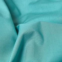 Parure de lit 100% coton égyptien 200 fils bleu canard, 155x220cm - HOMESCAPES