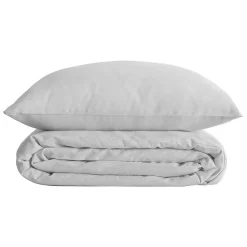 Parure de lit - percale - blanc - 260x240 cm - Atmosphera