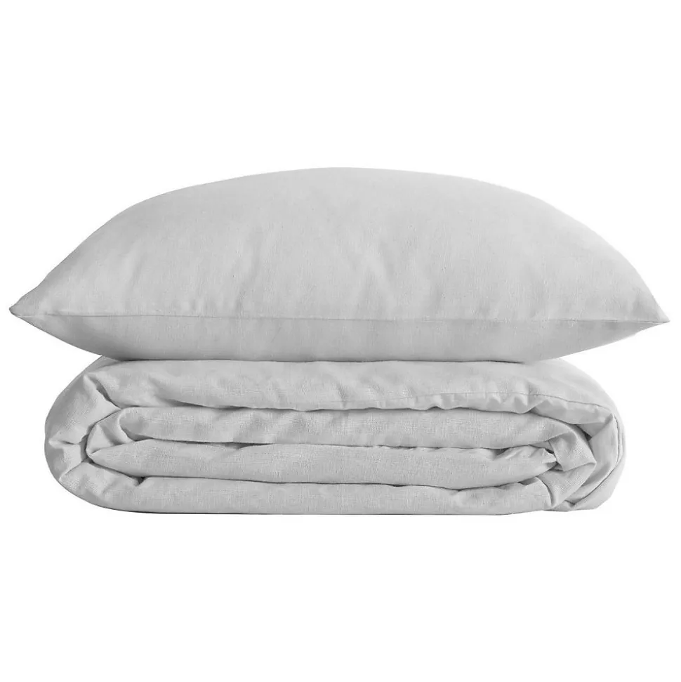 Parure de lit - percale - blanc - 260x240 cm - Atmosphera