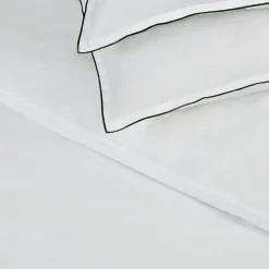 Parure de lit 2 personnes en satin de coton unie 240x220cm