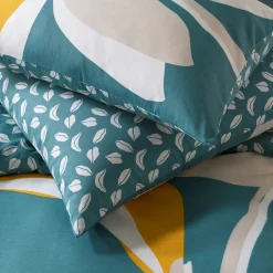 Parure de lit 2 personnes tropical réversible feuilles 240x220cm
