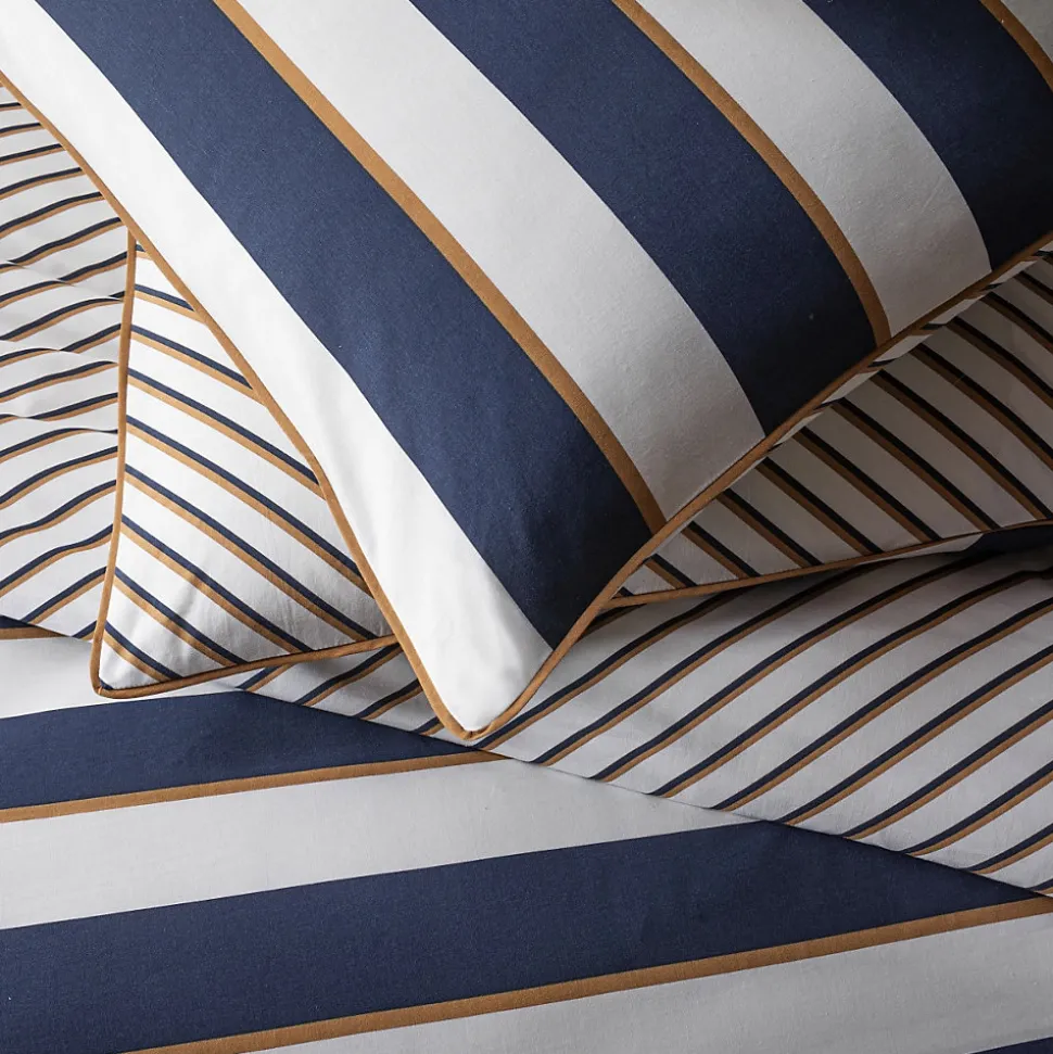 Parure de lit 2 personnes à rayures réversible 240x220cm