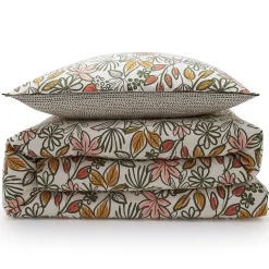 Parure de lit 2 personnes fleurie réversible à pois 260x240cm