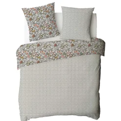 Parure de lit 2 personnes fleurie réversible à pois 260x240cm