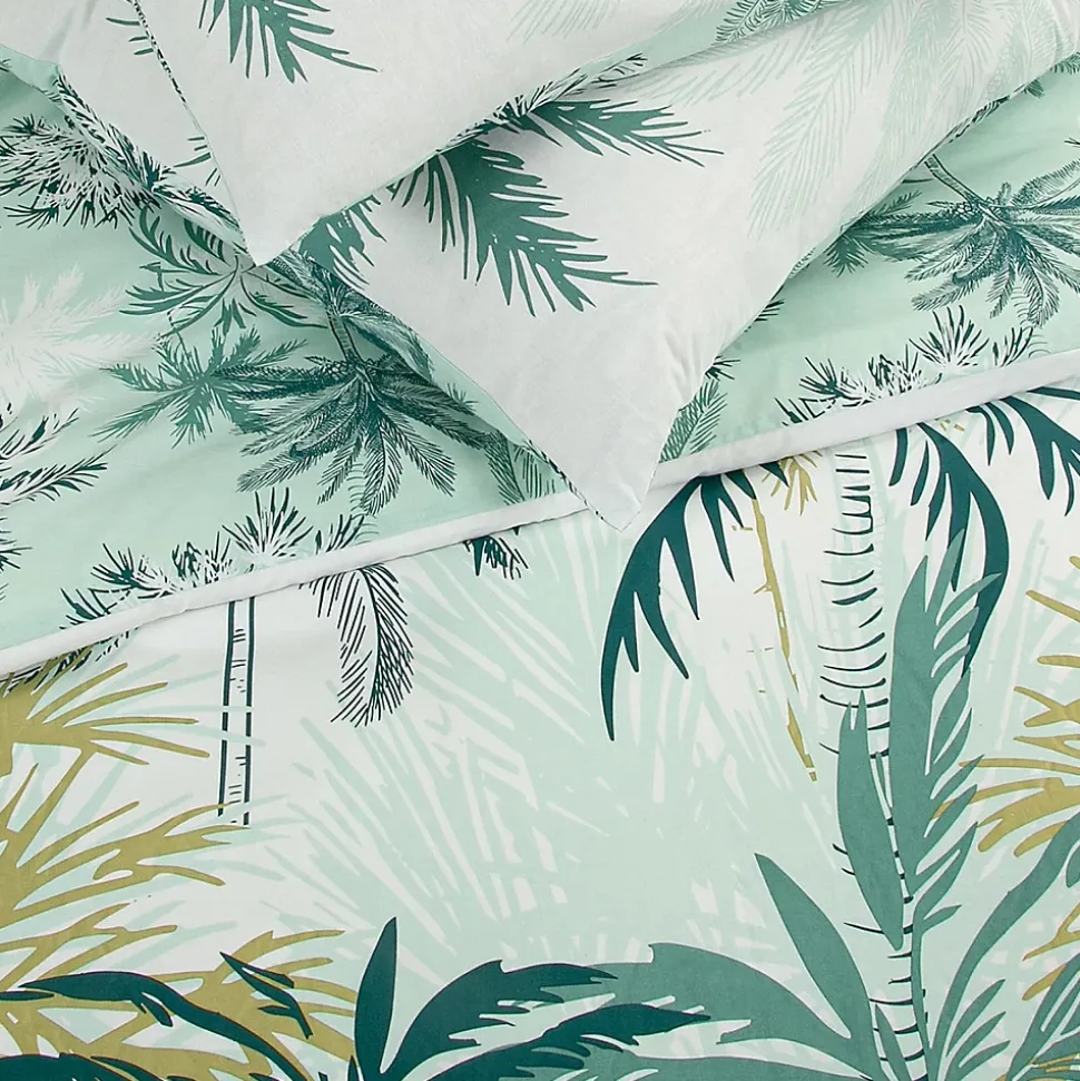 Parure de lit 2 personnes feuillage réversible 260x240cm