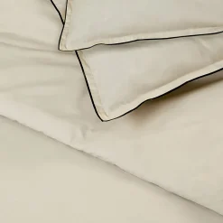 Parure de lit 2 personnes en satin de coton unie 240x220cm