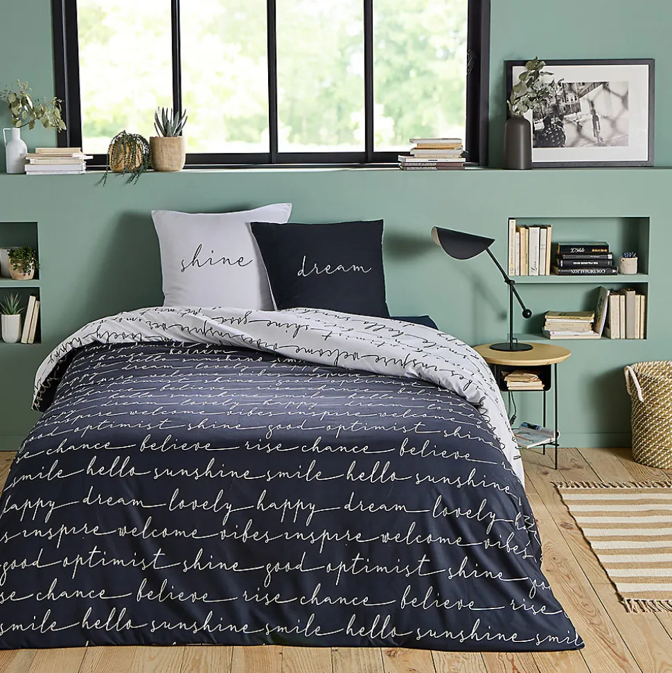 Parure de lit 2 personnes en microfibre 240x220cm