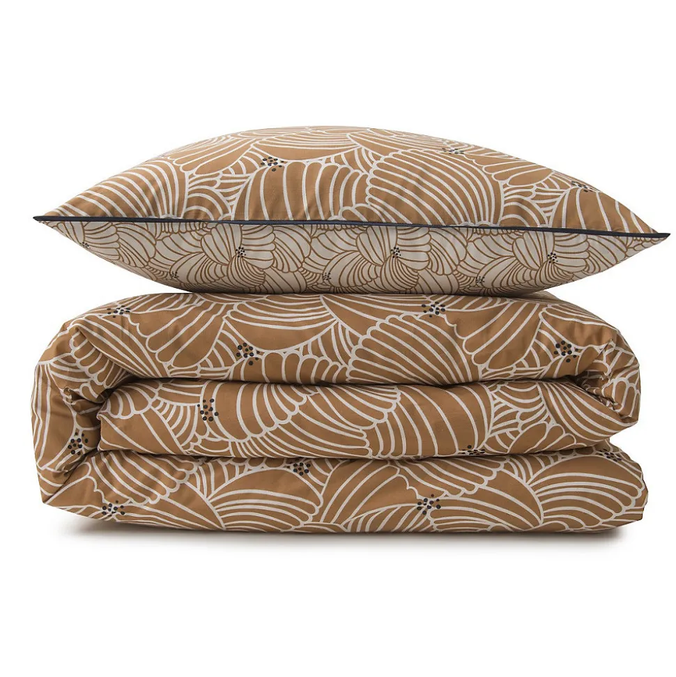 Parure de lit 2 personnes graphique floral en coton 260x240cm