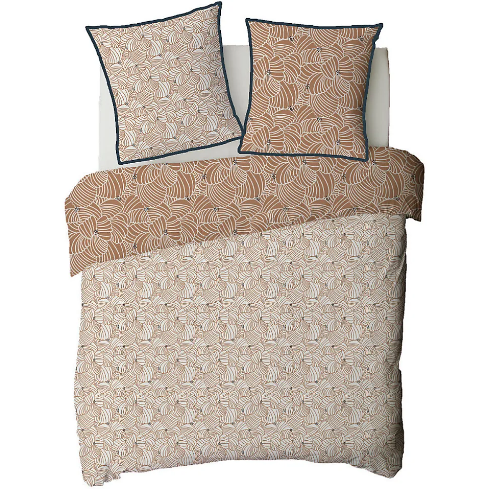 Parure de lit 2 personnes graphique floral en coton 260x240cm