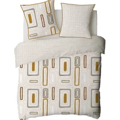 Parure de lit 2 personnes géométrique réversible 240x220cm