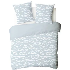 Parure de lit 2 personnes nuage réversible en coton 260x240cm