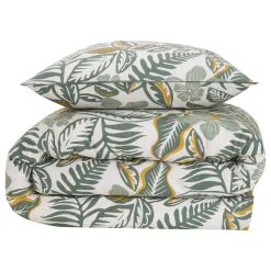 Parure de lit 2 personnes imprimé végétal réversible 240x220cm