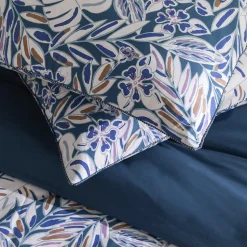 Parure de lit 2 personnes végétal réversible uni 240x220cm