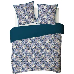 Parure de lit 2 personnes végétal réversible uni 240x220cm