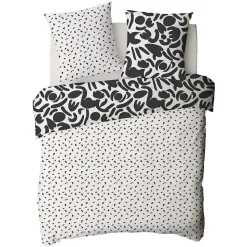 Parure de lit 2 personnes géométrique bicolore 240x220cm