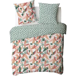 Parure de lit 2 personnes motif abstrait réversible 260x240cm