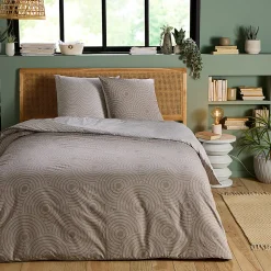 Parure de lit 2 personnes en polycoton 57 fils 260x240cm