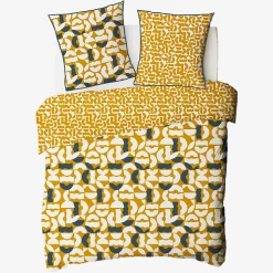 Parure de lit 2 personnes géométrique réversible 260x240cm