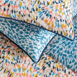 Parure de lit 2 personnes colorée réversible 260x240cm