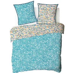 Parure de lit 2 personnes colorée réversible 260x240cm