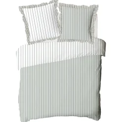 Parure de lit 2 personnes en coton 57 fils imprimé blanc 260x240cm