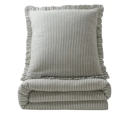 Parure de lit 2 personnes en coton 57 fils imprimé blanc 260x240cm