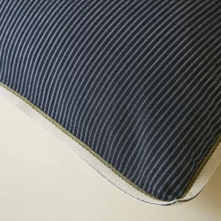 Parure de lit 3 pièces : housse 260x240 cm et taies 50x70 cm coton BRIXTON à rayures noires