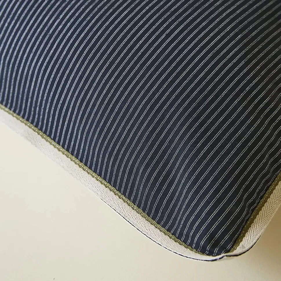 Parure de lit 3 pièces : housse 200x200 cm et taie 65x65 cm coton BRIXTON à rayures noires